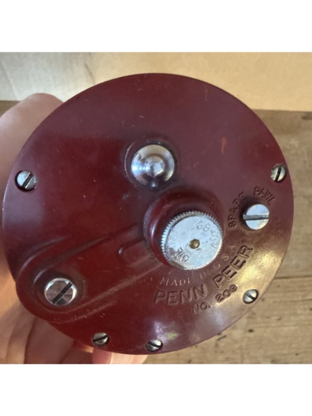 Vintage Penn Peer #209 Fishing Reel Red/burgundy/maroon Side Plates - Picture 13 of 13